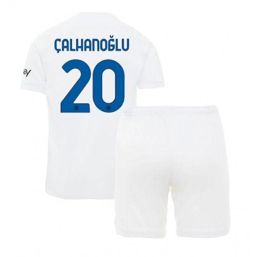 Dres Inter Milan Hakan Calhanoglu #20 Gostujuci za djecu 2023-24 Kratak Rukav (+ kratke hlače)